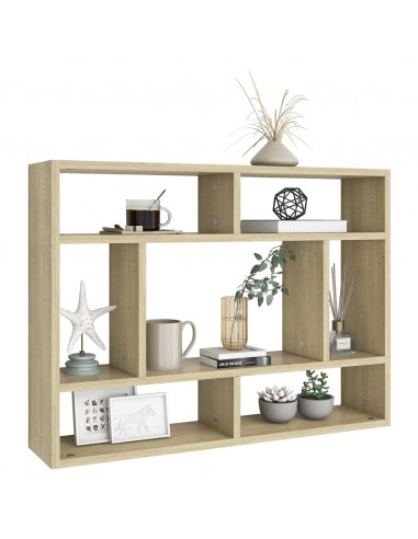 Scaffale a Parete Rovere Sonoma 75x16x55 cm Legno Multistrato