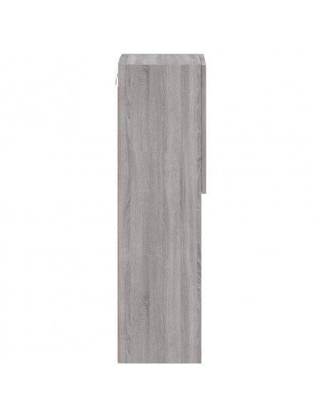 Mobili TV con Luci LED 2pz Grigio Sonoma 30,5x30x102 cm