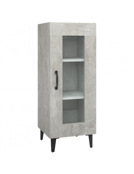 Credenza Grigio Cemento 34,5x34x90 cm in Legno Multistrato