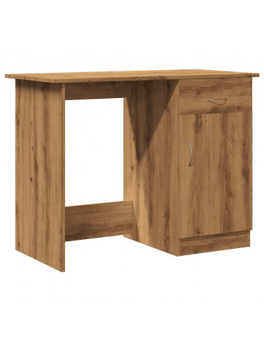 Scrivania Rovere Artigianale 100x50x76 cm in Legno Multistrato