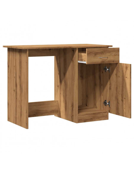 Scrivania Rovere Artigianale 100x50x76 cm in Legno Multistrato