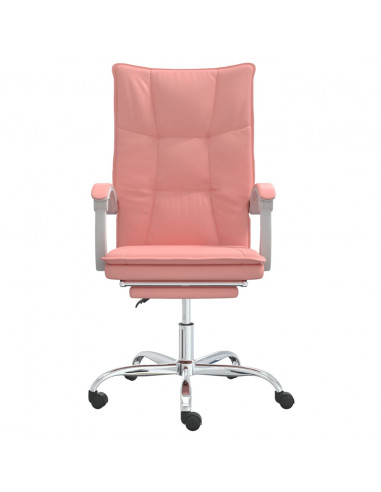 Poltrona da Ufficio Reclinabile Rosa in Similpelle