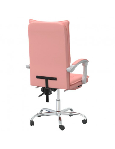Poltrona da Ufficio Reclinabile Rosa in Similpelle