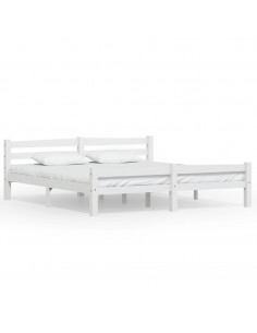 Giroletto Bianco in Legno Massello di Pino 180x200 cm 2