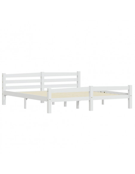 Giroletto Bianco in Legno Massello di Pino 180x200 cm