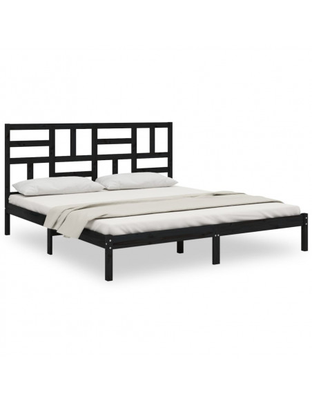 Giroletto Nero in Legno Massello 200x200 cm