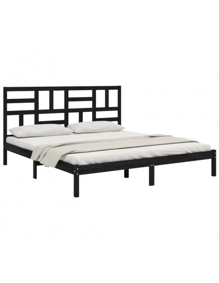 Giroletto Nero in Legno Massello 200x200 cm