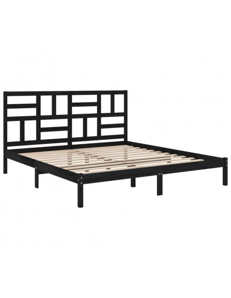 Giroletto Nero in Legno Massello 200x200 cm