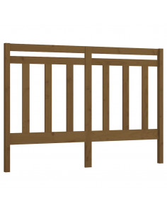 Testiera per Letto Miele 146x4x100 cm in Legno Massello di Pino 2