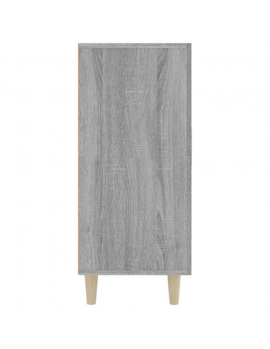 Credenza Grigio Sonoma 90x34x80 cm in Legno Multistrato