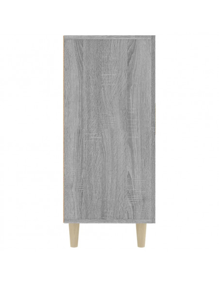 Credenza Grigio Sonoma 90x34x80 cm in Legno Multistrato
