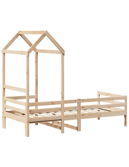 Dormeuse con Tetto 90x200 cm in Legno Massello di Pino