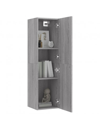 Mobile Porta TV a Parete Grigio Sonoma 30,5x30x110 cm