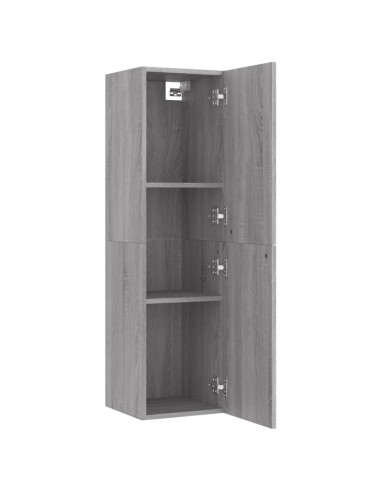 Mobile Porta TV a Parete Grigio Sonoma 30,5x30x110 cm