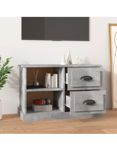 Mobile Porta TV Grigio Cemento 73x35,5x47,5cm Legno Multistrato