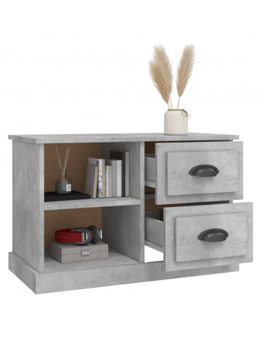 Mobile Porta TV Grigio Cemento 73x35,5x47,5cm Legno Multistrato