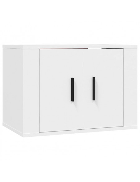 Set Mobili Porta TV 3 pz Bianco in Legno Multistrato