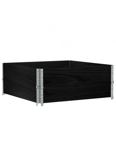 Fioriera da Giardino Nera 100x100 cm in Legno Massello di Pino