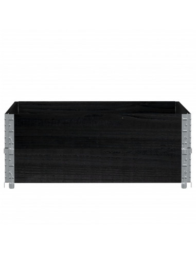 Fioriera da Giardino Nera 100x100 cm in Legno Massello di Pino