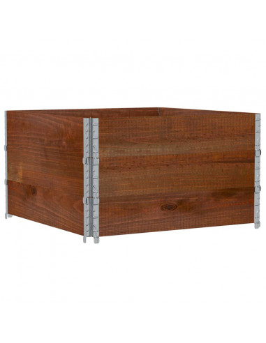 Paretali per Pallet 3pz Marroni 100x100cm Legno Massello Pino