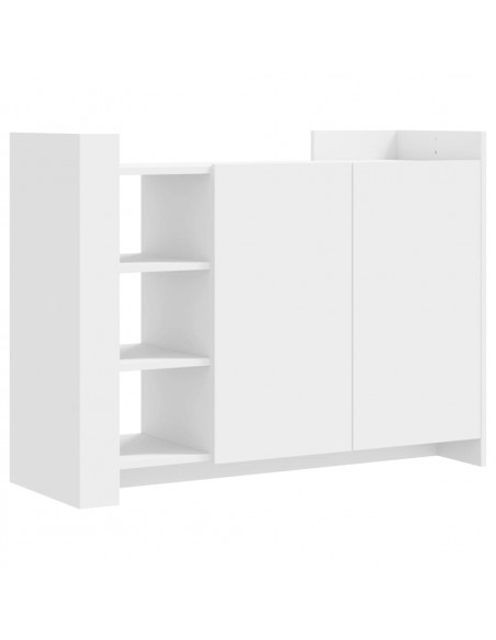 Credenza Bianca 100x35x75 cm in Legno Multistrato