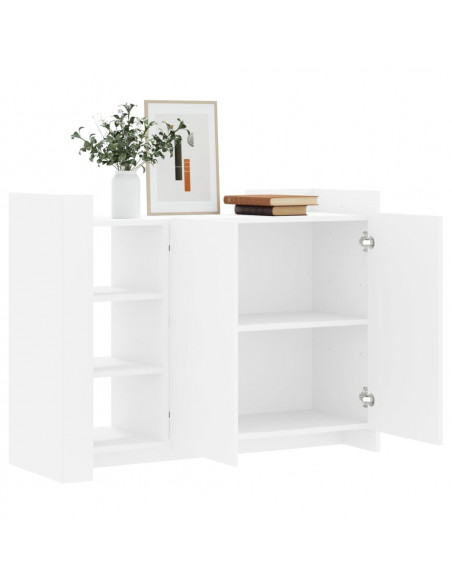 Credenza Bianca 100x35x75 cm in Legno Multistrato