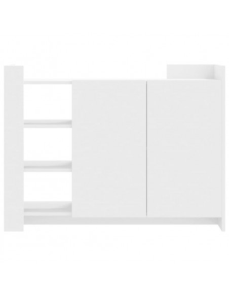 Credenza Bianca 100x35x75 cm in Legno Multistrato
