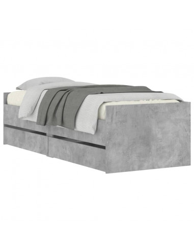 Giroletto con Cassetti Grigio Cemento 100x200 cm