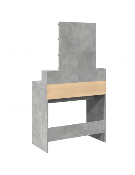 Toeletta con LED Grigio Cemento 80x41x144,5 cm