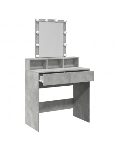 Toeletta con LED Grigio Cemento 80x41x144,5 cm