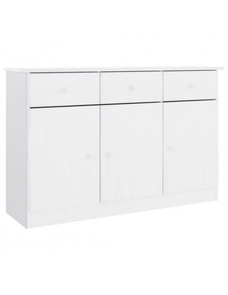 Credenza ALTA Bianca 112x35x73 cm in Legno Massello di Pino