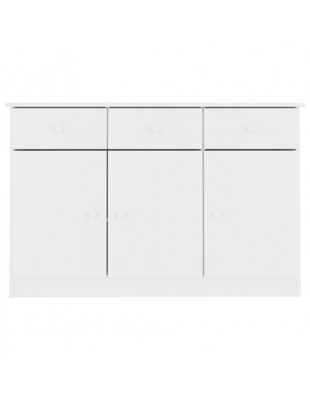 Credenza ALTA Bianca 112x35x73 cm in Legno Massello di Pino