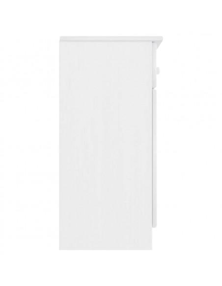 Credenza ALTA Bianca 112x35x73 cm in Legno Massello di Pino