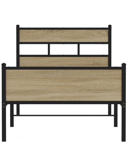 Giroletto senza Materasso Rovere Sonoma 90x190 cm in Truciolato