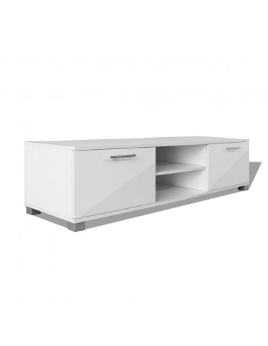 Mobile Porta TV Bianco Lucido 120x40,5x35 cm