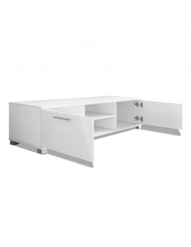 Mobile Porta TV Bianco Lucido 120x40,5x35 cm