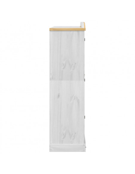 Armadio Corona Bianco 151,5x52x186 cm in Legno Massello di Pino