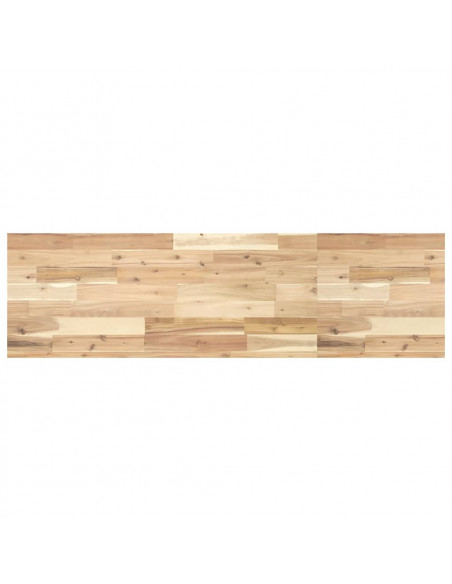 Piano da Bagno Non Trattato 160x40x4cm Legno Massello di Acacia