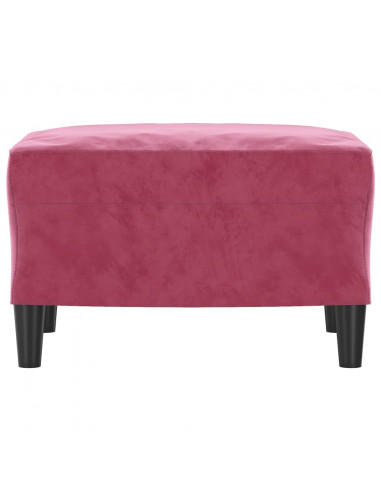 Poggiapiedi Rosso Vino 60x50x41 cm in Velluto