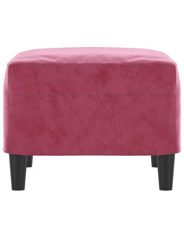 Poggiapiedi Rosso Vino 60x50x41 cm in Velluto