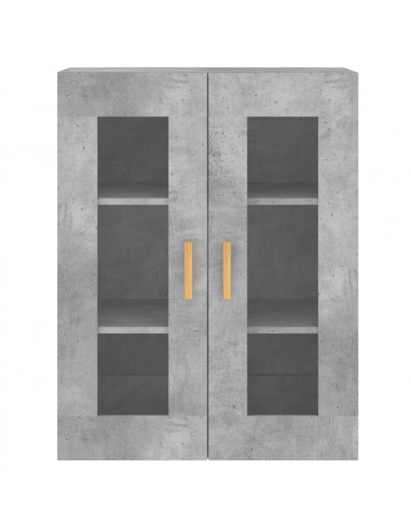 Armadietti a Parete 2 pz Grigio Cemento in Legno Multistrato