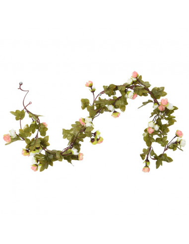 Ghirlande Fiori Artificiali 6 pz Champagne 215cm