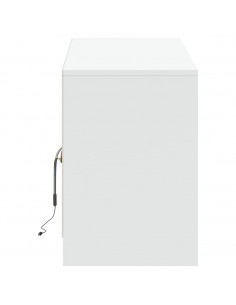 Mobile Porta TV con LED Bianco 139,5x34x50 cm in Truciolato 2