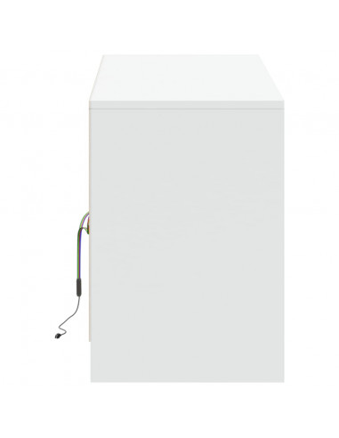 Mobile Porta TV con LED Bianco 139,5x34x50 cm in Truciolato