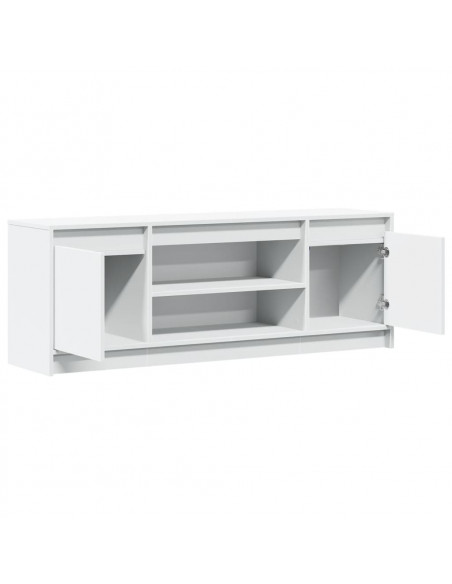 Mobile Porta TV con LED Bianco 139,5x34x50 cm in Truciolato