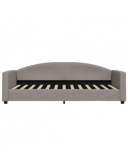 Divano Letto Estraibile con Cassetti Tortora 90x200 cm Tessuto
