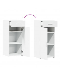 Credenza Bianca 40x42,5x93 cm in Legno Multistrato 2