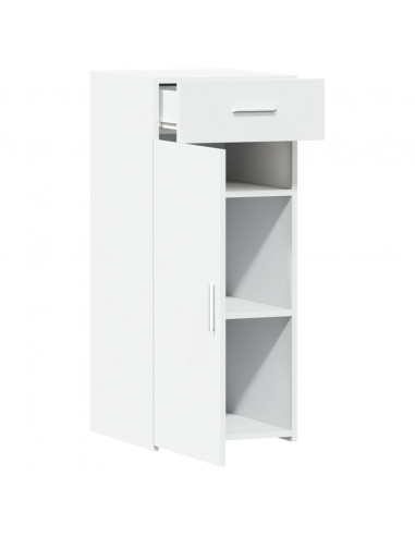 Credenza Bianca 40x42,5x93 cm in Legno Multistrato