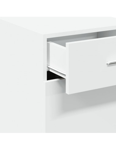 Credenza Bianca 40x42,5x93 cm in Legno Multistrato