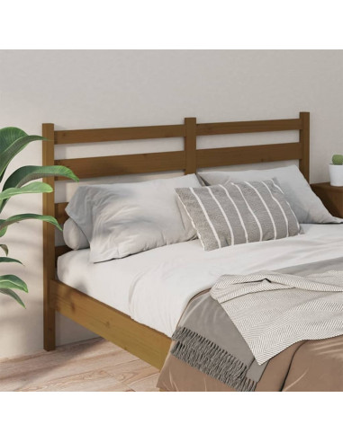 Testiera per Letto Miele 186x4x100 cm in Legno Massello di Pino